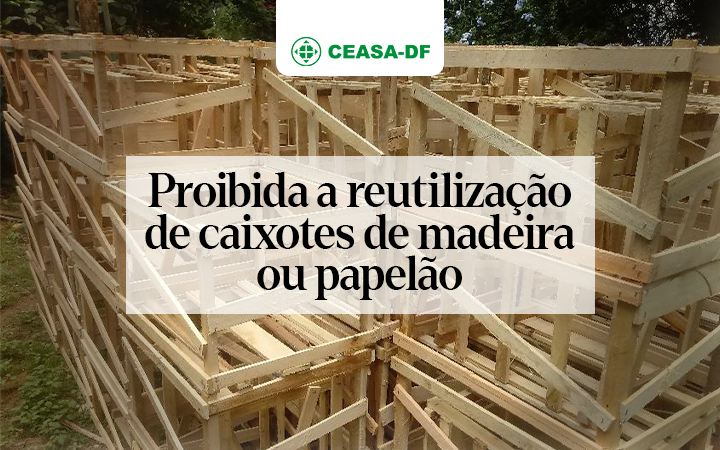 Reutilização de caixas de madeira e de papelão é proibida